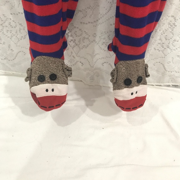 Nick & Nora Women One Piece Sock Monkey Pajamas a - Picture 4 of 10